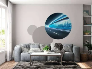 Fashion Futuristische tunnel fotobehang Tienerkamer | Kinderkamer