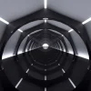 Clearance Futuristische tunnel met reflecterende vloer fotobehang Tienerkamer | 3d