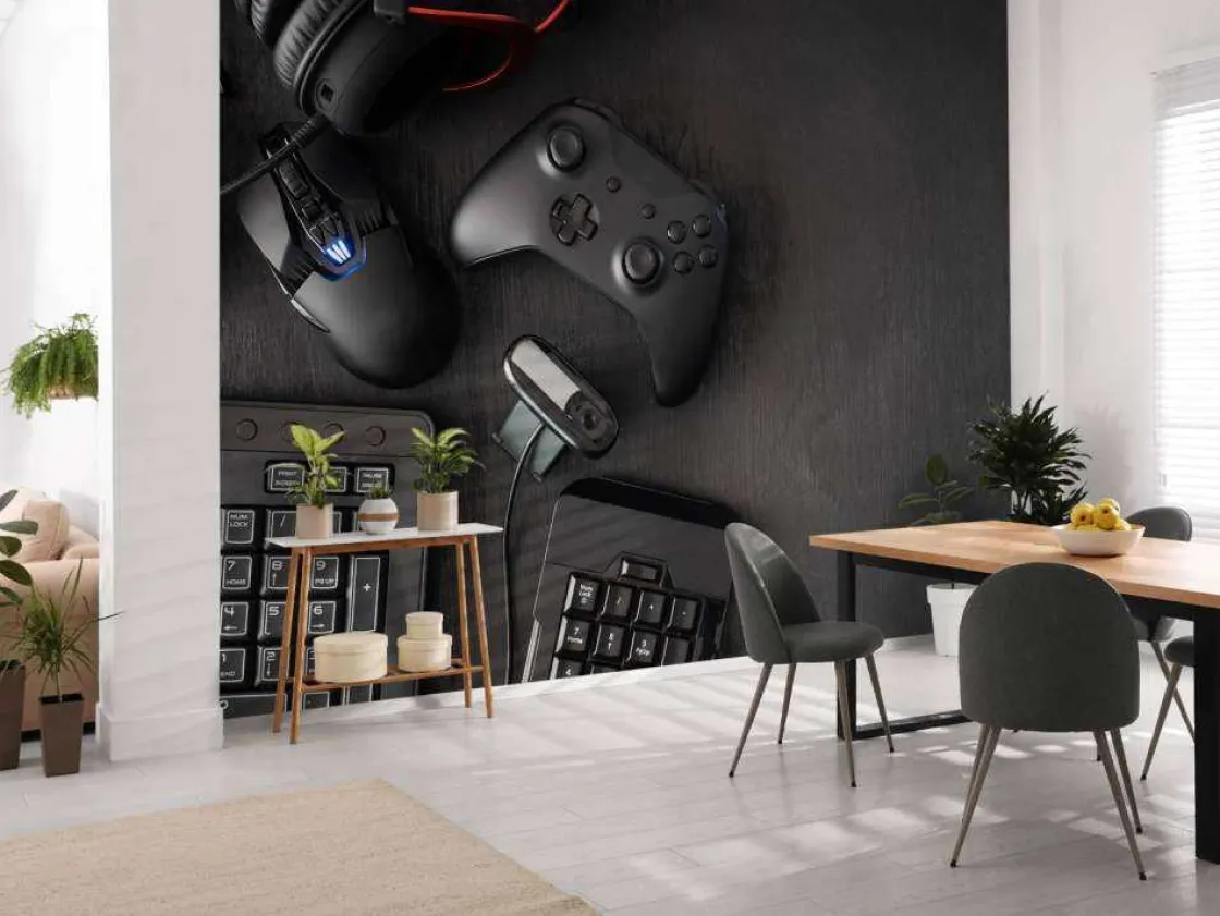 game_accessoires_fotobeha_10.webp Clearance Game accessoires fotobehang Tienerkamer | Computerkamer
