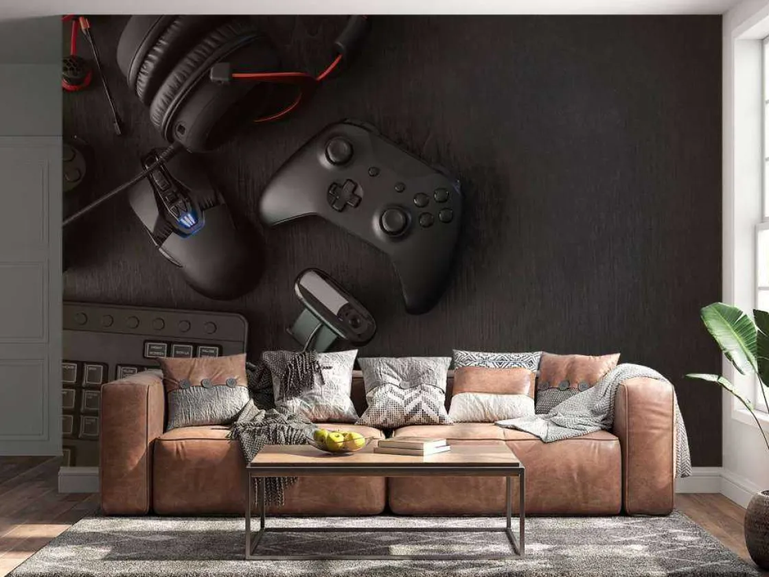 game_accessoires_fotobeha_9.webp Clearance Game accessoires fotobehang Tienerkamer | Computerkamer