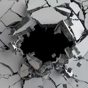 Discount Gebarsten betonnen muur fotobehang Tienerkamer | 3d