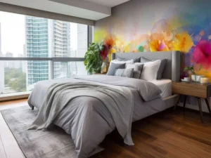Fashion Gekleurde aquarel bloemen fotobehang Kunst & Design | Bloemen