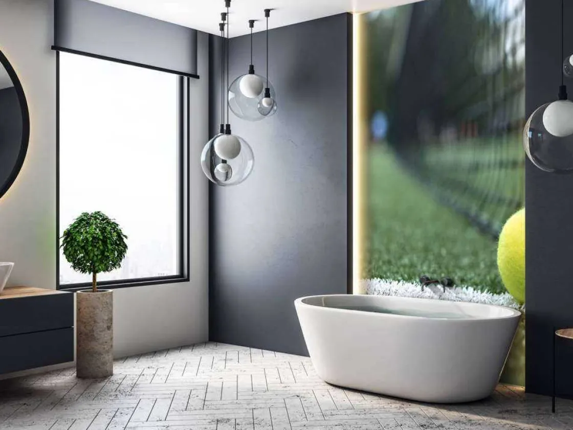 gele_tennisbal_tegen_het__6.webp Discount Gele tennisbal tegen het net aan fotobehang Tienerkamer | Kinderkamer