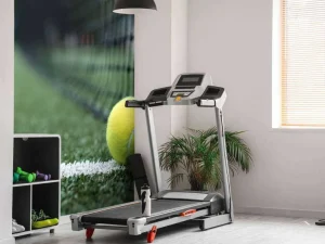 Discount Gele tennisbal tegen het net aan fotobehang Tienerkamer | Kinderkamer