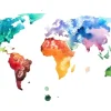 Sale Getekende aquarel wereldkaart fotobehang Hobbykamer
