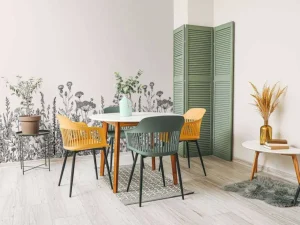 Hot Getekende hoge grassen fotobehang Woonkamer | Bloemen