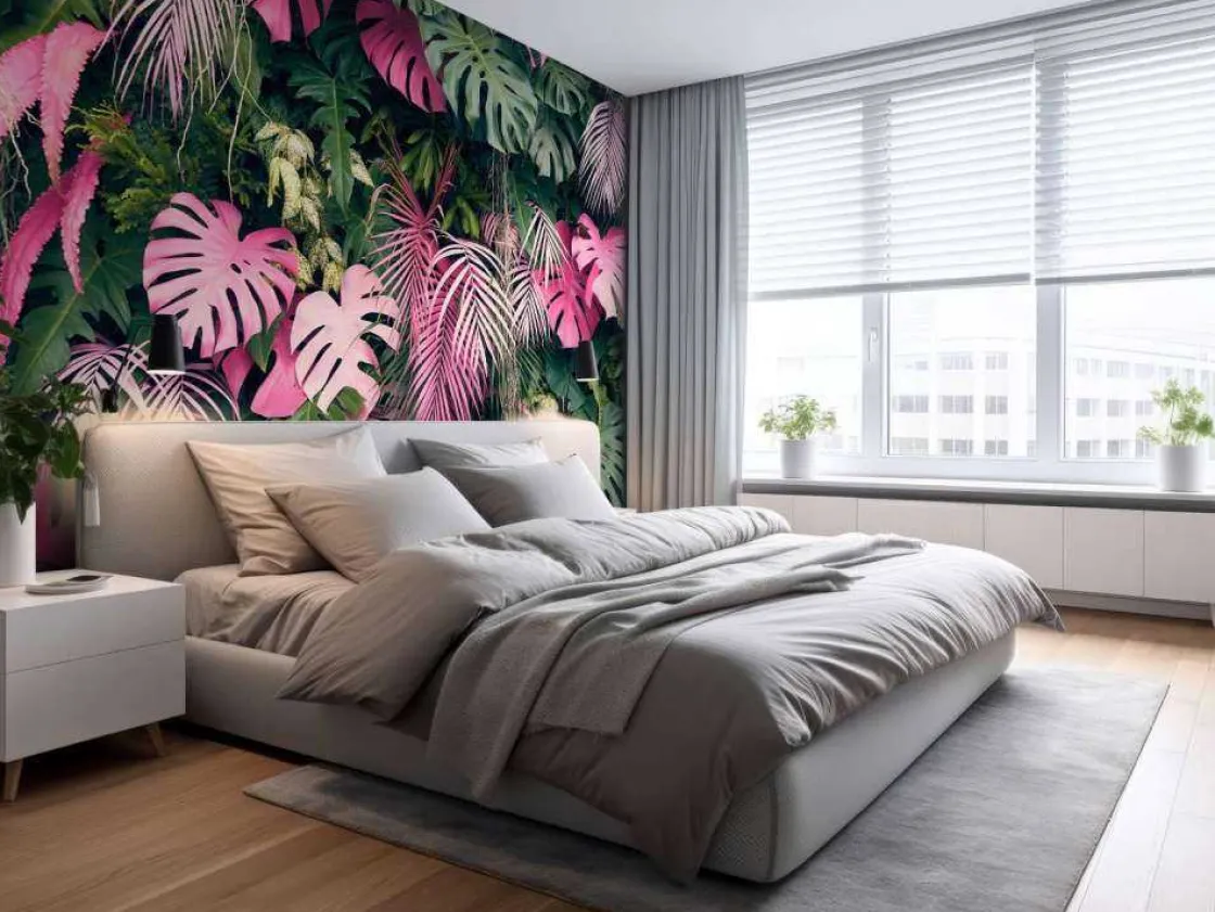 gevarieerde_en_kleurrijke_1.webp Clearance Gevarieerde en kleurrijke bladeren fotobehang Tienerkamer | Bloemen