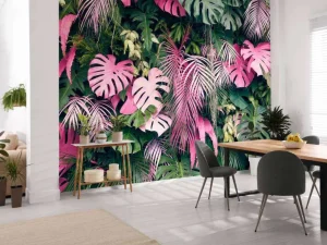 Clearance Gevarieerde en kleurrijke bladeren fotobehang Tienerkamer | Bloemen