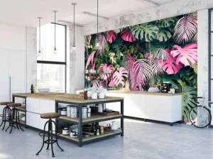 Clearance Gevarieerde en kleurrijke bladeren fotobehang Tienerkamer | Bloemen