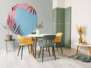 Hot Geverfde palmbladeren fotobehang Tienerkamer | Bloemen