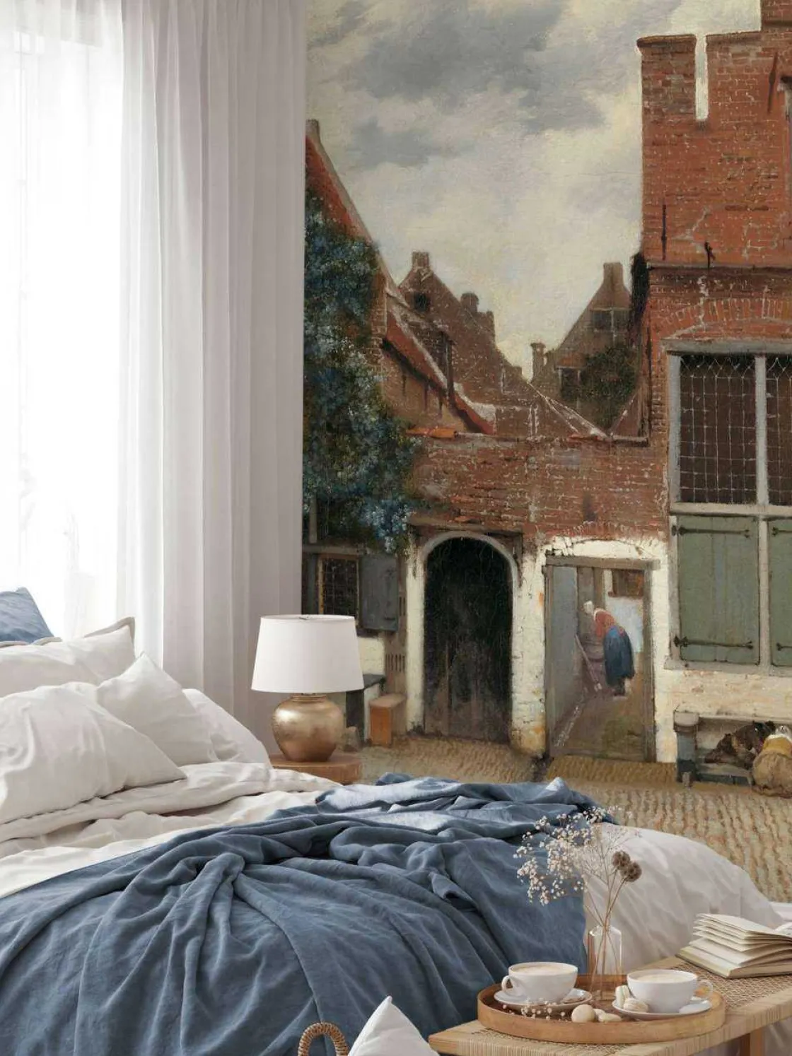 gezicht_op_huizen_in_delf_1.webp Discount Gezicht op huizen in Delft fotobehang Kunst & Design | Architectuur