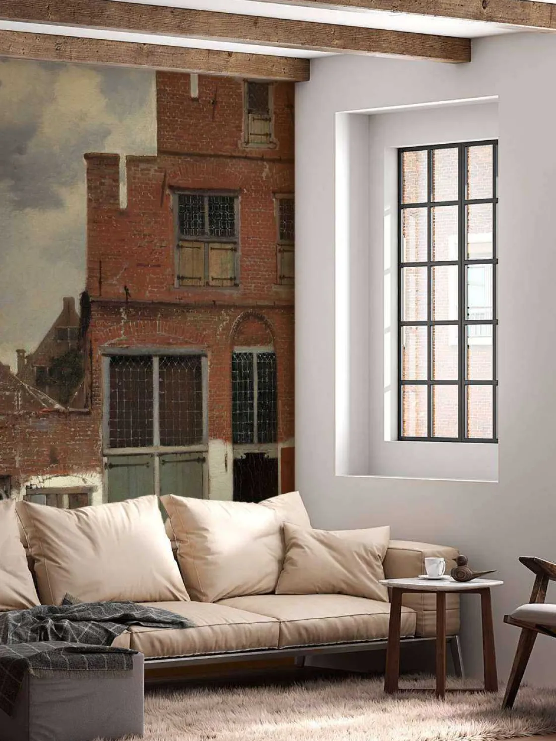 gezicht_op_huizen_in_delf_10.webp Discount Gezicht op huizen in Delft fotobehang Kunst & Design | Architectuur