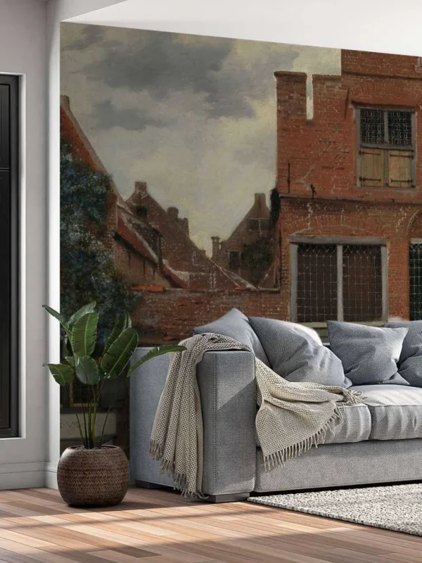 Discount Gezicht op huizen in Delft fotobehang Kunst & Design | Architectuur