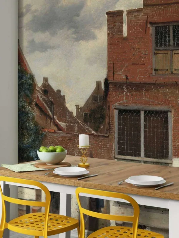 Discount Gezicht op huizen in Delft fotobehang Kunst & Design | Architectuur