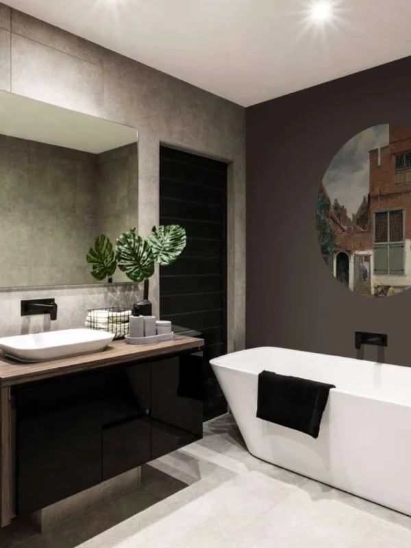 Discount Gezicht op huizen in Delft fotobehang Kunst & Design | Architectuur
