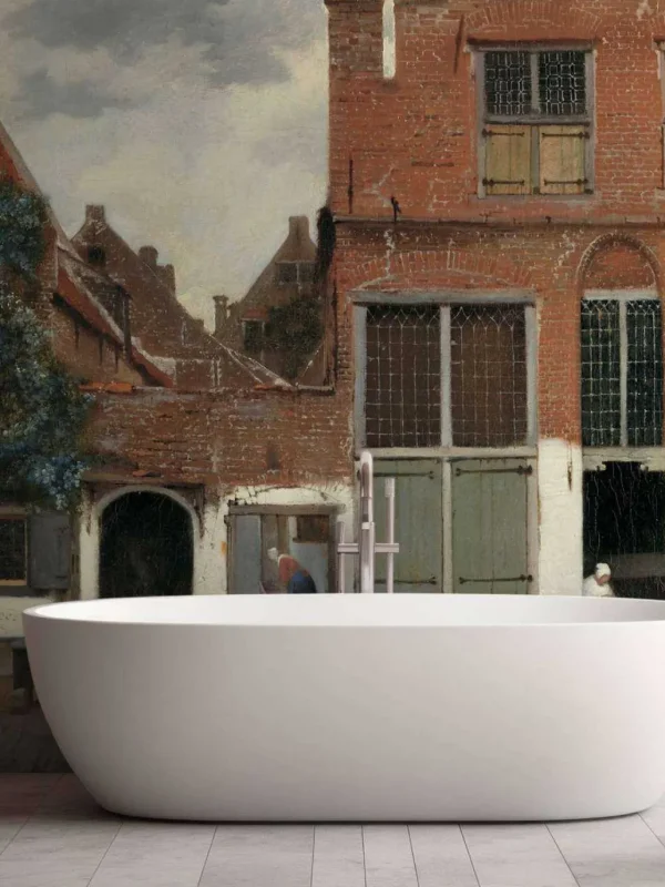 Discount Gezicht op huizen in Delft fotobehang Kunst & Design | Architectuur