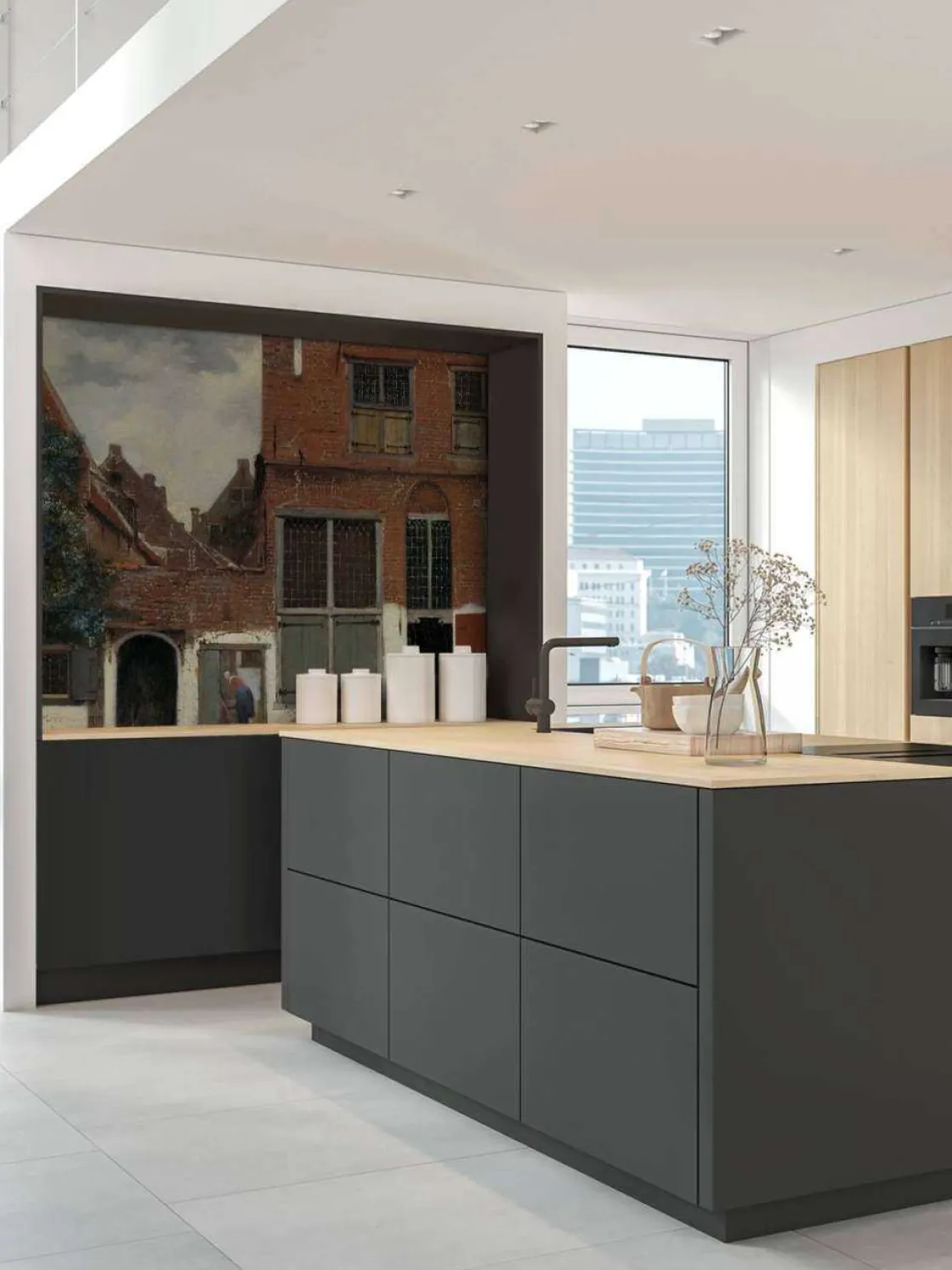 gezicht_op_huizen_in_delf_8.webp Discount Gezicht op huizen in Delft fotobehang Kunst & Design | Architectuur