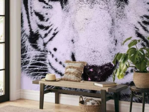 Best Gezicht van een Witte Tijger fotobehang Woonkamer | Dieren
