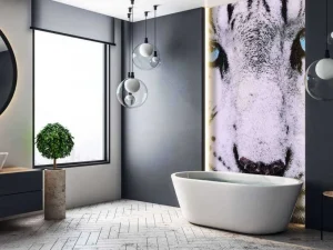 Best Gezicht van een Witte Tijger fotobehang Woonkamer | Dieren