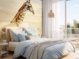 Sale Giraffe in Nationaal Park van Kenia fotobehang Dieren