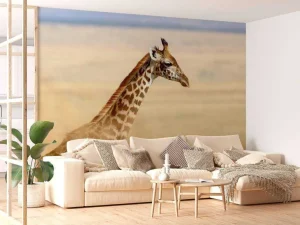 Sale Giraffe in Nationaal Park van Kenia fotobehang Dieren