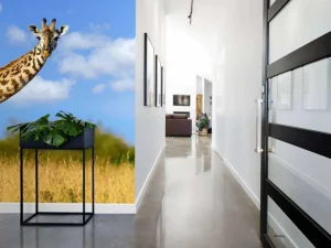 Discount Giraffe met grappige houding fotobehang Dieren