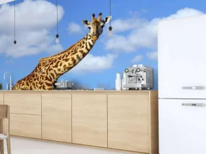 Discount Giraffe met grappige houding fotobehang Dieren