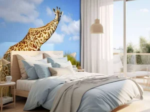 Discount Giraffe met grappige houding fotobehang Dieren