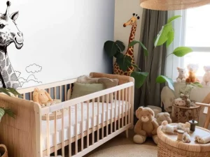 Hot Giraffe tekening fotobehang Babykamer | Dieren