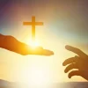Clearance Gods helpende hand fotobehang Slaapkamer | Kunst & Design