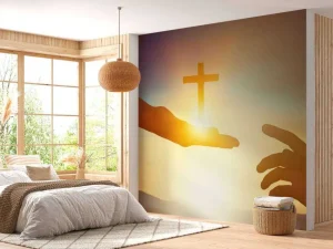 Clearance Gods helpende hand fotobehang Slaapkamer | Kunst & Design