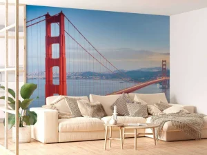 Fashion Golden Gate Bridge verlicht fotobehang Architectuur