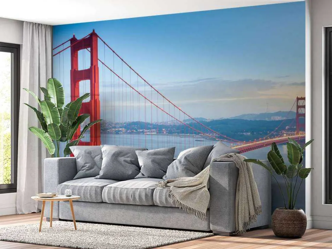 golden_gate_bridge_verlic_2.webp Fashion Golden Gate Bridge verlicht fotobehang Architectuur