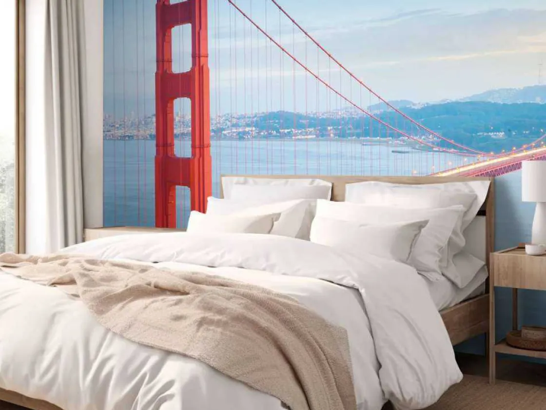 golden_gate_bridge_verlic_9.webp Fashion Golden Gate Bridge verlicht fotobehang Architectuur