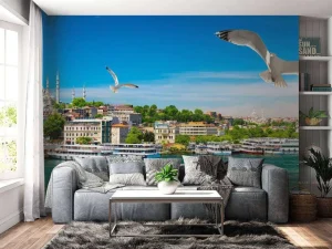 Fashion Golden Horn Bay in Istanbul fotobehang Architectuur