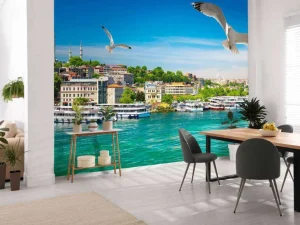 Fashion Golden Horn Bay in Istanbul fotobehang Architectuur