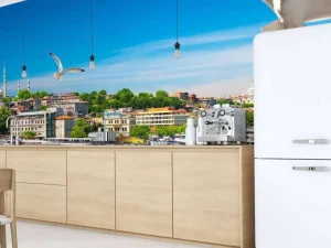 Fashion Golden Horn Bay in Istanbul fotobehang Architectuur