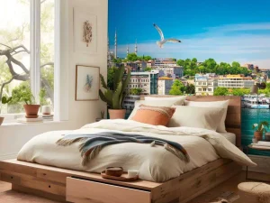 Fashion Golden Horn Bay in Istanbul fotobehang Architectuur