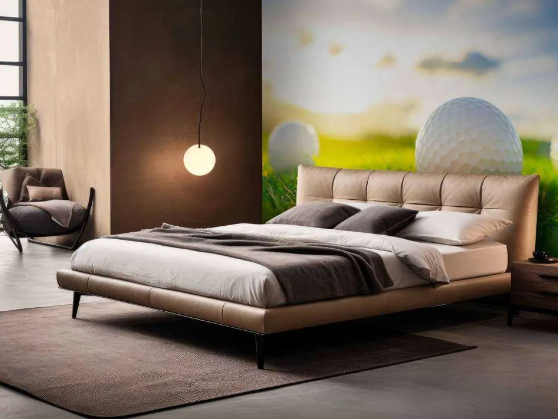 golfballen_met_houder_op__9.webp New Golfballen met houder op kunstgras fotobehang Kinderkamer | Sport