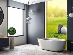 Discount Golfclub met bal close-up fotobehang Kinderkamer | Sport