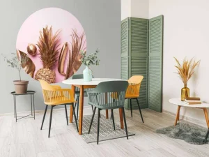 Fashion Goud fruit en bladeren fotobehang Tienerkamer | Keuken