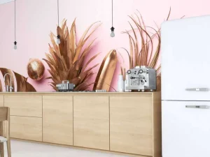 Fashion Goud fruit en bladeren fotobehang Tienerkamer | Keuken
