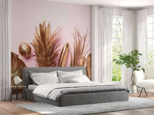 Fashion Goud fruit en bladeren fotobehang Tienerkamer | Keuken