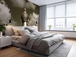 Fashion Gouden Boeddha beeld fotobehang Kunst & Design