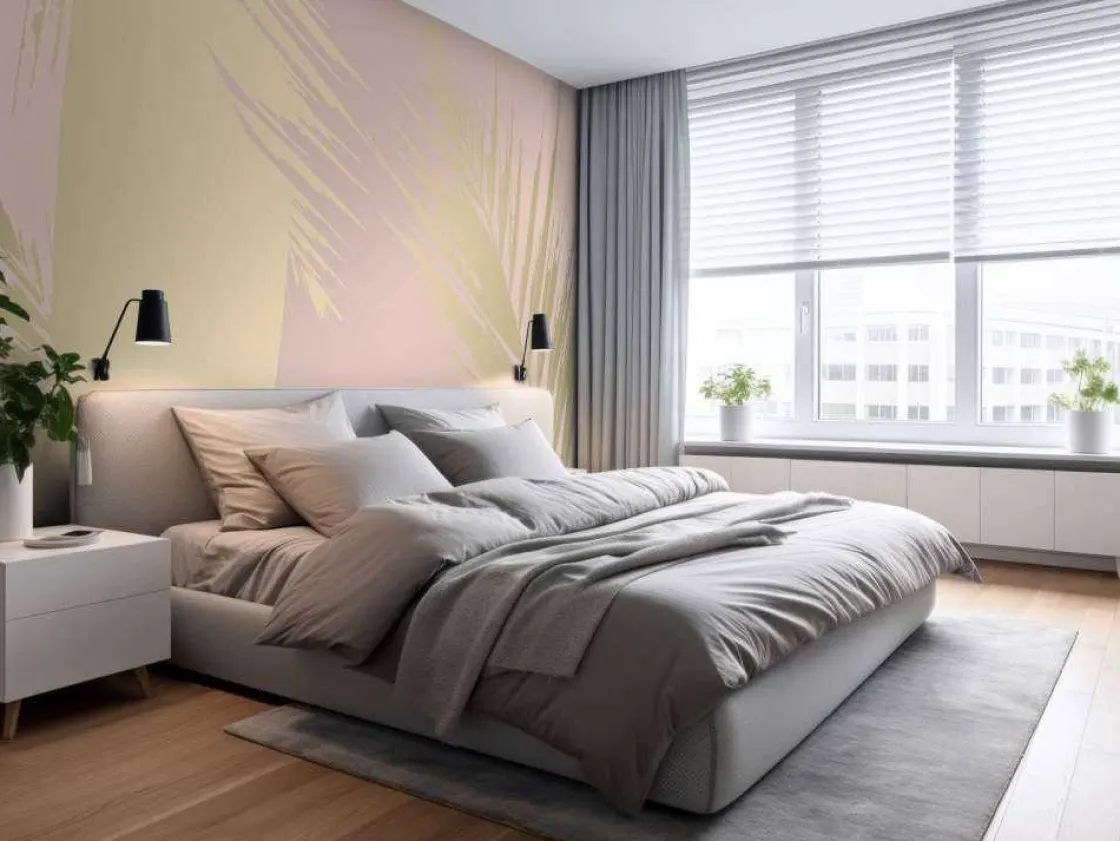 gouden_palmbladeren_met_e_9.webp Clearance Gouden palmbladeren met een roze achtergrond fotobehang Tienerkamer | Bloemen