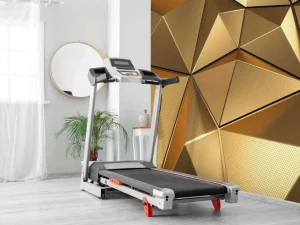 Online Gouden veelhoekig geometrisch oppervlak fotobehang 3d