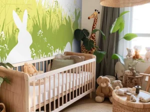 Sale Gras met konijnen fotobehang Kinderkamer | Dieren