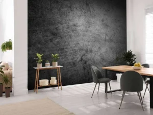 Sale Grijze muur met krassen fotobehang Gang | Oppervlakten