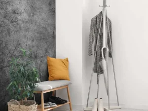 Sale Grijze muur met krassen fotobehang Gang | Oppervlakten