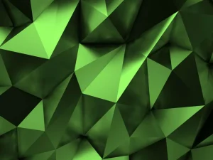 Sale Groen veelhoekig geometrisch oppervlak fotobehang 3d